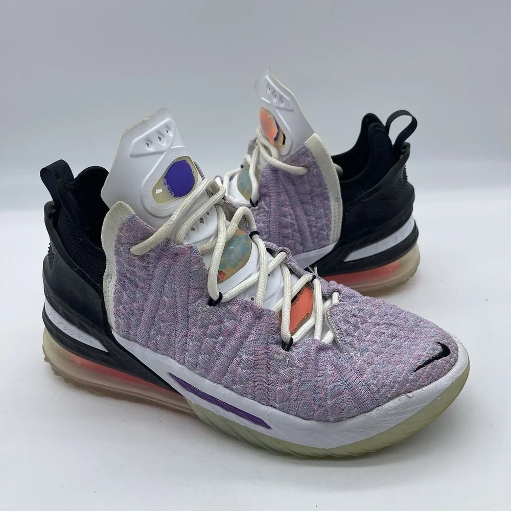 Nike CQ9283-900 LeBron 18 Graffiti Mens Size 6 Basketball Shoes Blue Multi-Color